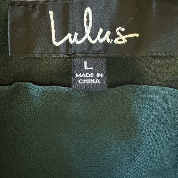 Lulus Simply Sultry Forest Green Satin Short‎ Mini Camisole Slip Dress, Size L - Picture 13 of 16